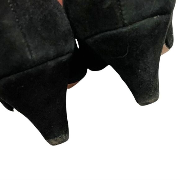 BCBGeneration Suede Slip-On Pumps Shoes Cone Heel Black 9 - Picture 7 of 7